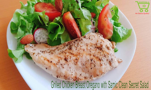 Grilled Chicken Breast Oregano with Balsamic Salad Clean