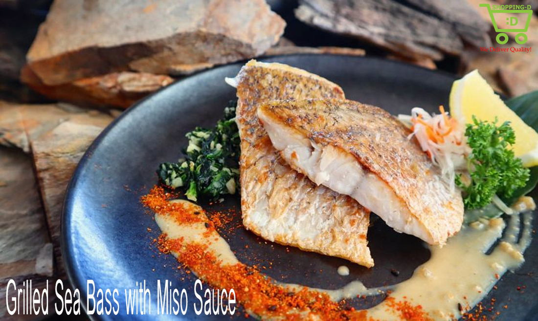 Grilled Sea Bass with Miso Sauce