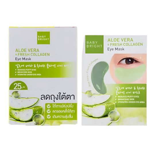 BABY BRIGHT Aloe Vera &amp; Fresh Collagen Eye Mask 2,5g ຊອງ 6 ເມັດ