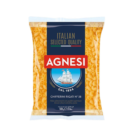 Agnesi Chifferini Rigati No. 38  500g