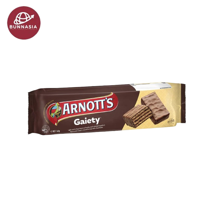 Arnott's Gaiety Chocolate Wafer Biscuits 160g