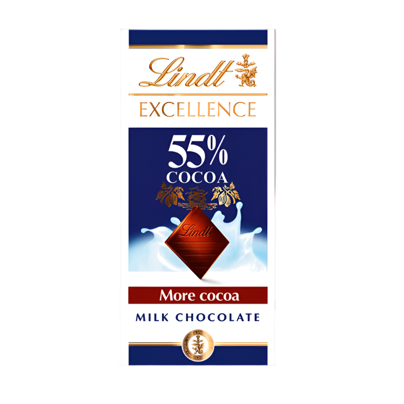 Lindt EXCELLENCE 55% COCOA MILK CHOCOLATE 100G 