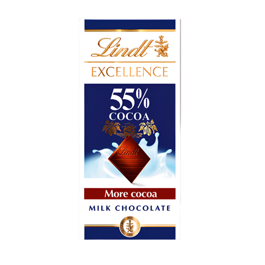 Lindt EXCELLENCE 55% COCOA MILK CHOCOLATE 100G 