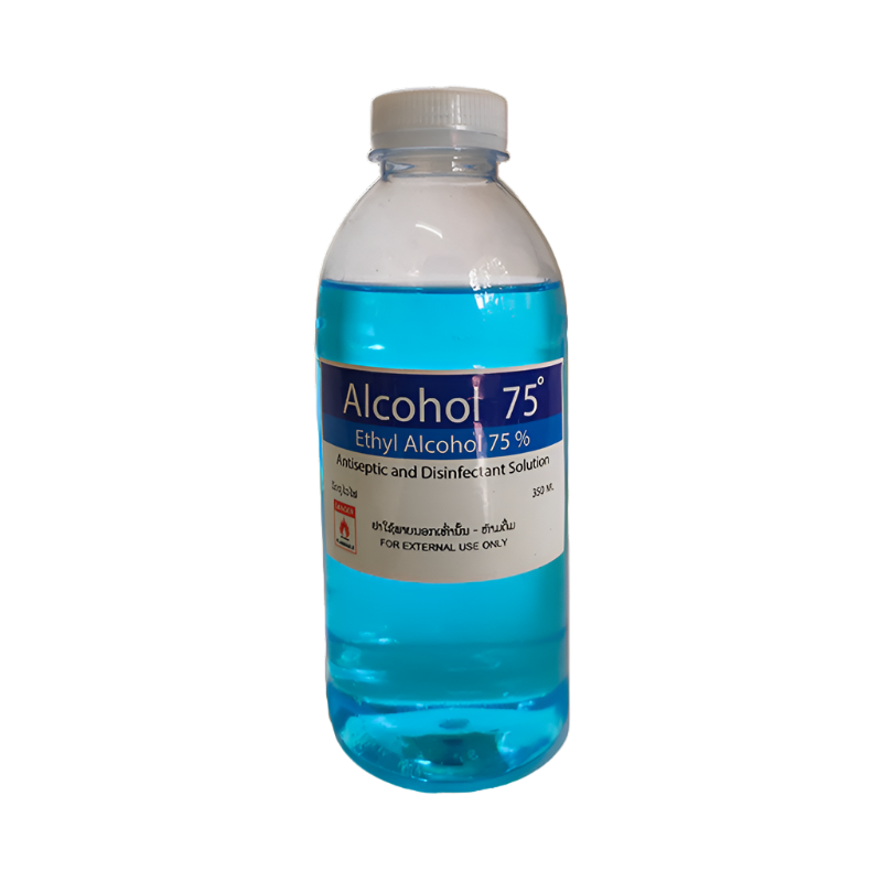 Alcohol 75% Antispetic and Disinfectant Solution ຂະໜາດ 350 ມລ