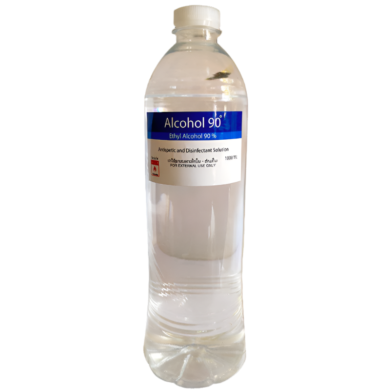 Alcohol 90% Antispetic and Disinfectant Solution ຂະໜາດ 1000 ml