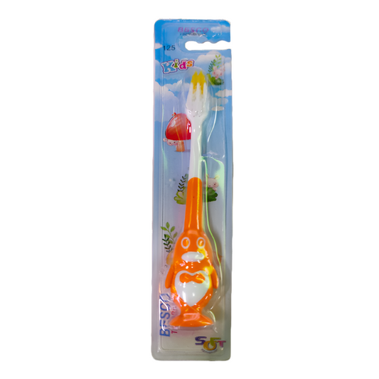 BESCO Toothbrush Kids Suitable for Children aged 4-12 Year ( Orange )