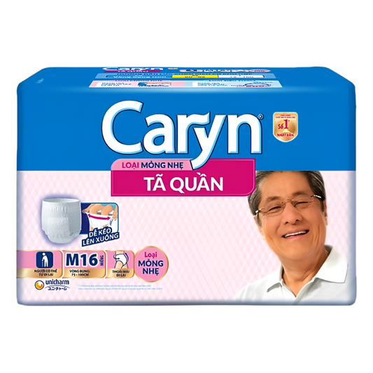 ຜ້າອ້ອມແບບໂສ້ງ Caryn Adult Pant Diaper Size M Pack of 16pcs