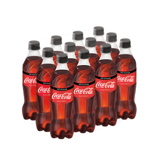 Coca Cola No Sugar Small Bottle 450ml Pack 12 bottles