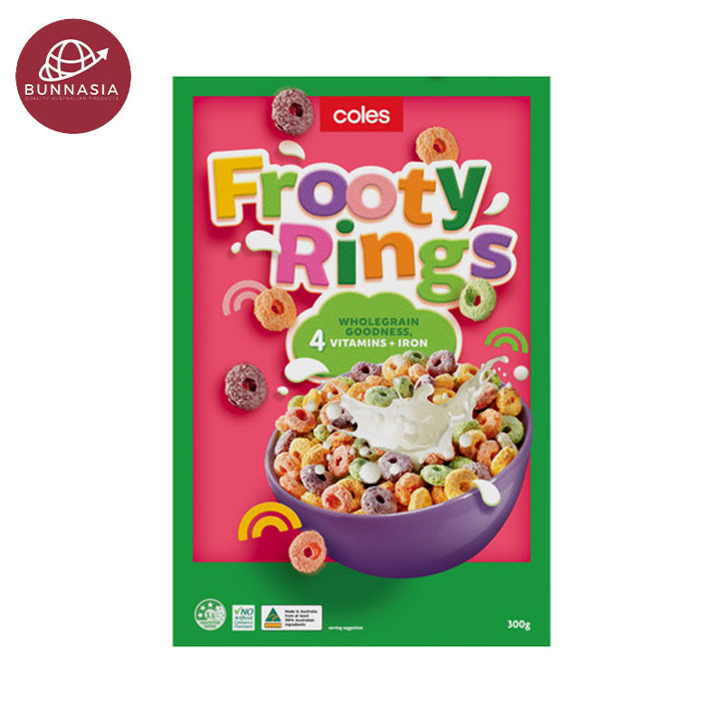 Coles Cereal Frooty Rings 300g