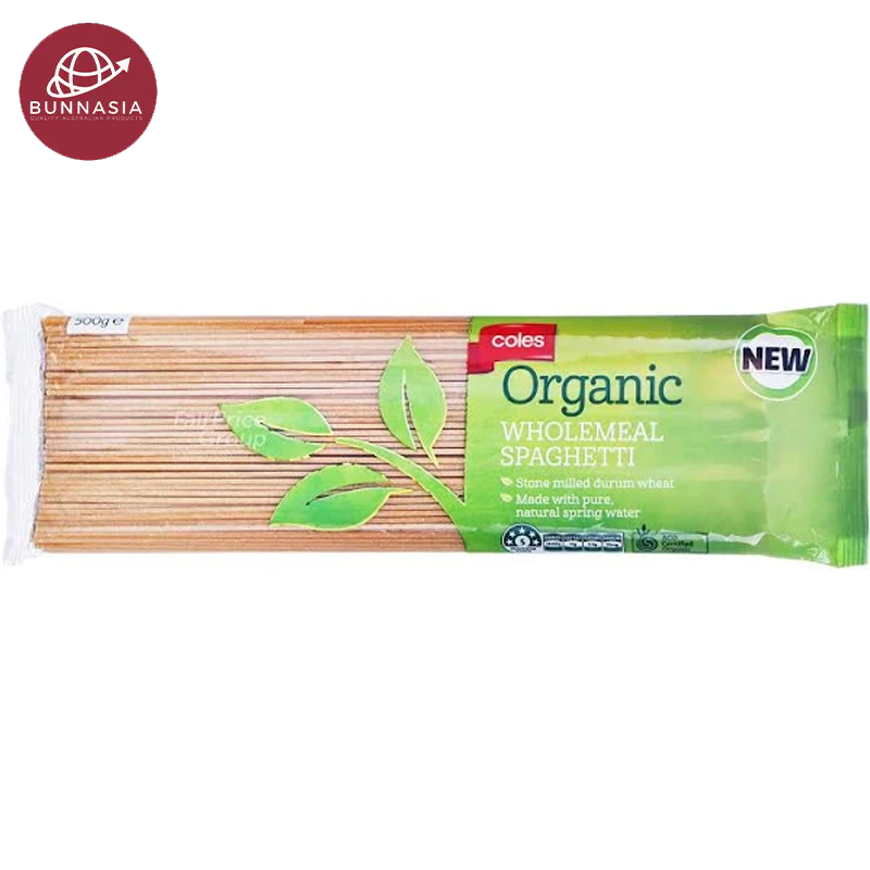 Coles Pasta Organic Wholemeal Spaghetti 500g