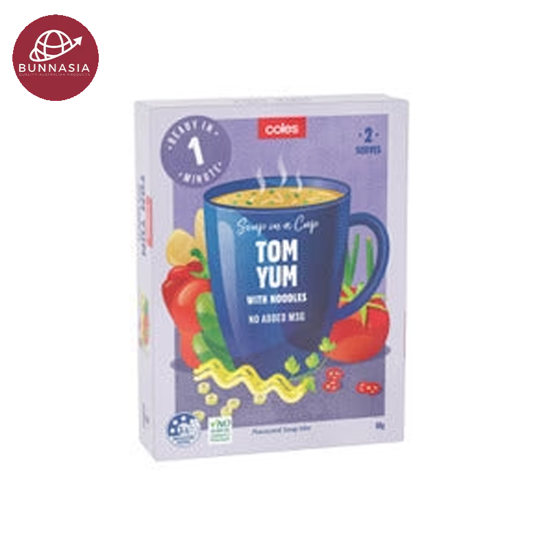 Coles Soup Cup Tom Yum (2pk) 60g