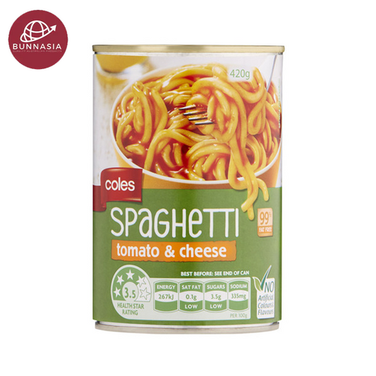 Coles Spaghetti Tomato & Cheese 420g