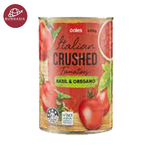 Coles Tomatoes Italian Crushed Basil & Oregano 400g