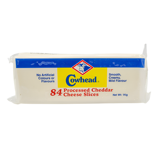 Cowhead Processed Cheddar Cheese 84 slices