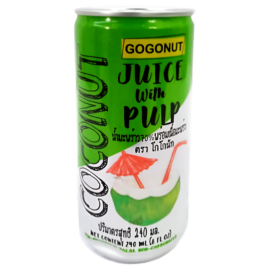 Gogonut Coconut juice Drink with Pulp Size 240ml