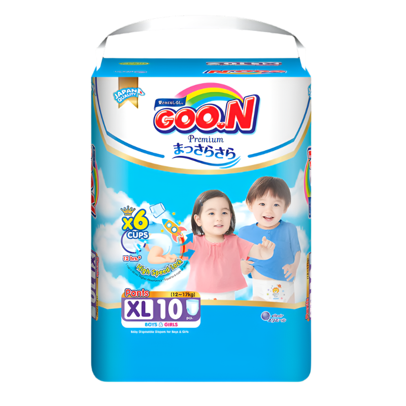 Goo.N Premium Pants Size XL 12-17kg Boys &amp; Girls Baby Disposable Diaper Pack of 10pcs