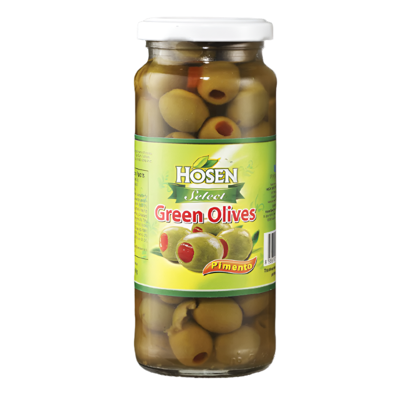 HOSEN GREEN OLIVES PIMENTO 340g