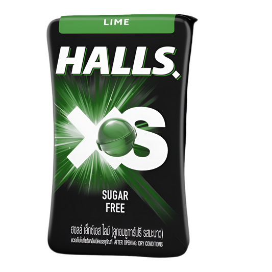 Halls XS Lime Flavored Sugar Free Candy 13.8g