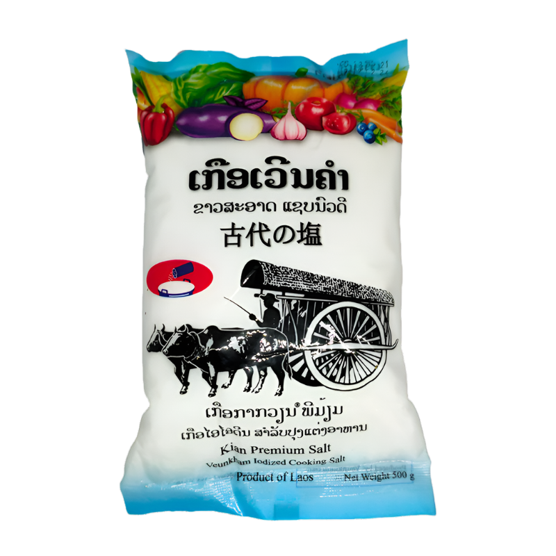 Kien Premium Salt Veunkham lodized Cooking Salt (ເບີ 1) 500g