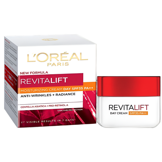 L'Oréal Paris Revitalift Anti-Wrinkle + Radiance Moisturizing Cream day SPF23 PA++ ກ່ອງລະ 50ml