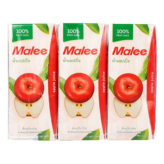 Malee 100% Apple Juice Size 200ml pack 3pcs