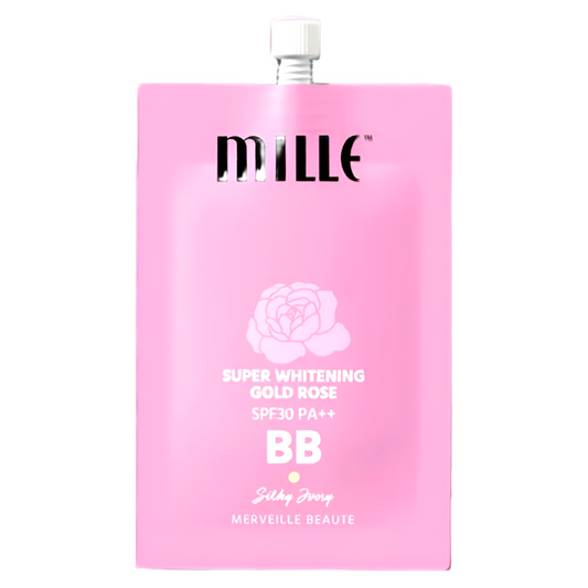 Mille Super Whitening Gold Rose SPF30 PA++ BB Cream Silky Lvory