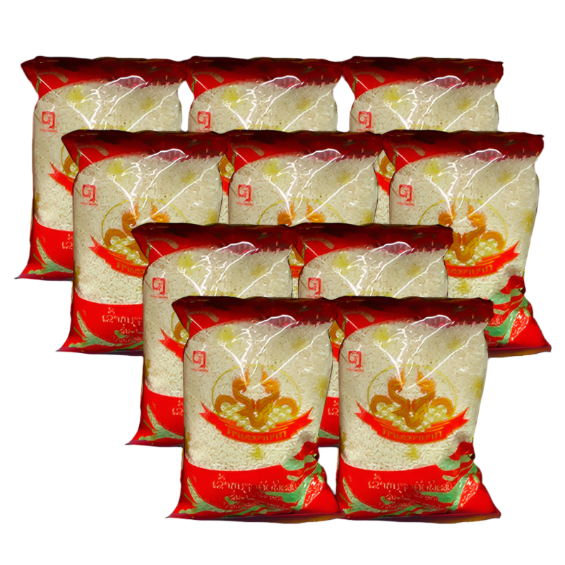 Nagas Brand Sticky Rice Size 1kg pack of 10bags