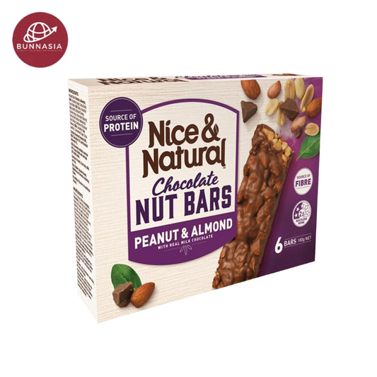 Nice & Natural Nut Bars Peanut & Almond (6pk) 180g