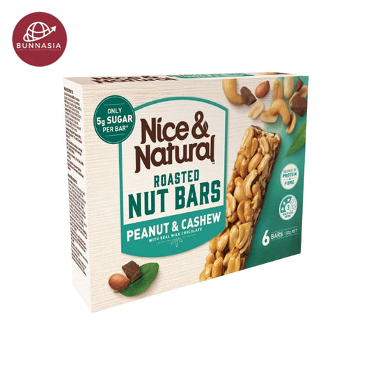 Nice & Natural Nut Bars Peanut & Cashew (6pk) 192g