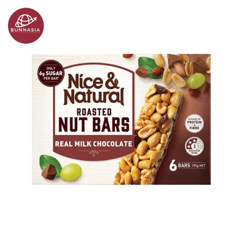 Nice & Natural Nut Bars Real Milk Chocolate (6pk) 192g