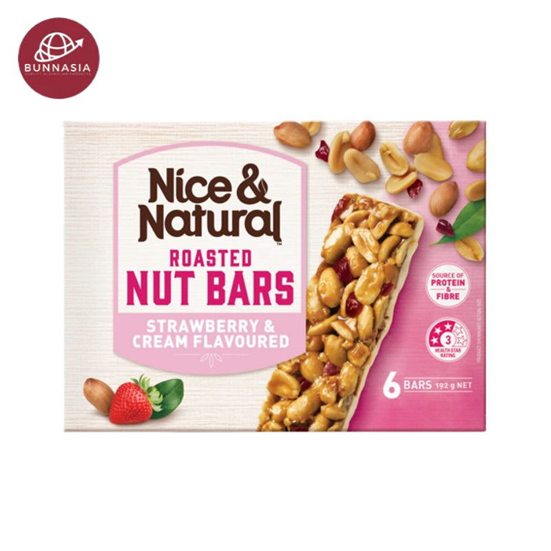 Nice & Natural Nut Bars Strawberry & Cream (6pk) 192g