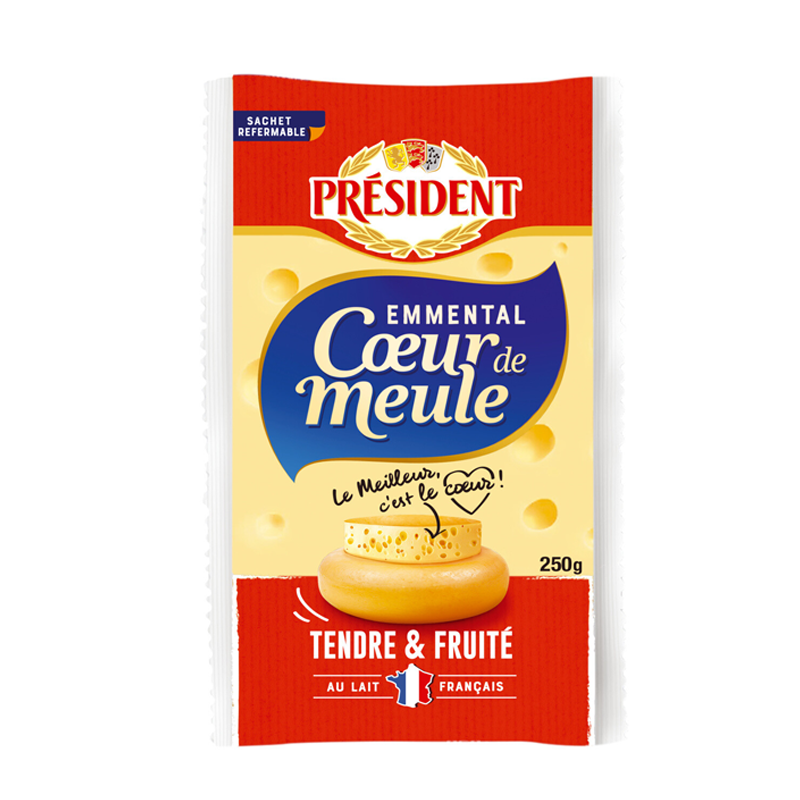 PRESIDENT Emmental Cœur De Meule Tendre 250g