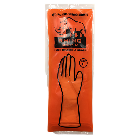 RHINO BRAND Latex Household Gloves Size S Pack 1 pair