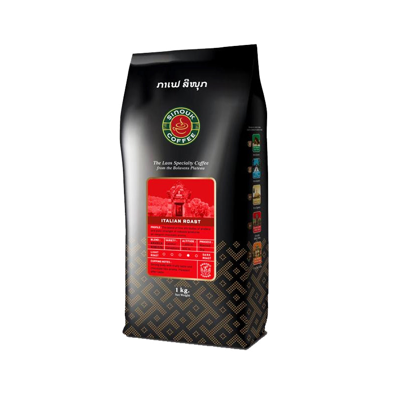 Sinouk Coffee Italian Roast Coffee Beans Size 200g