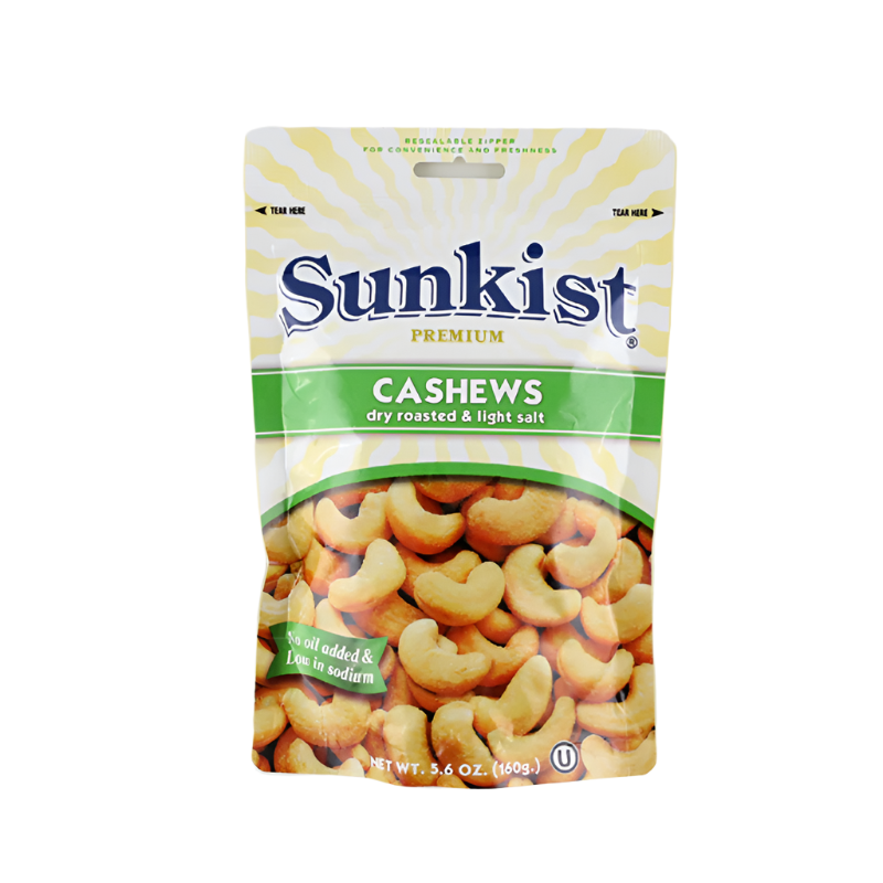 Sunkist Cashews Dry Roasted And Light Salt 160g