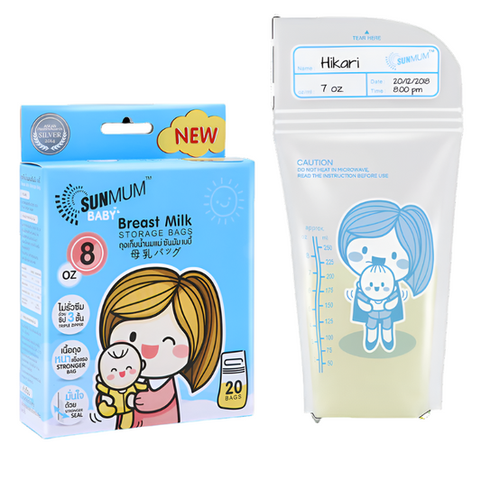 Sunmum  Breast Milk Storage Bags Size 8oz Pack of 20bags