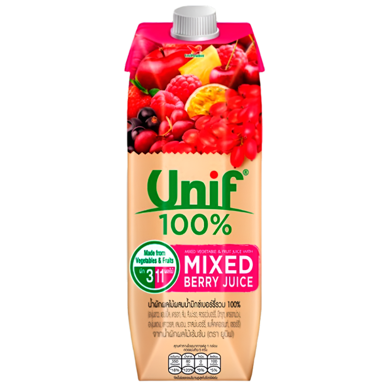 Unif 100% Mixed Vegetable and Fruit Juice with Mixed Berry Juice 1L