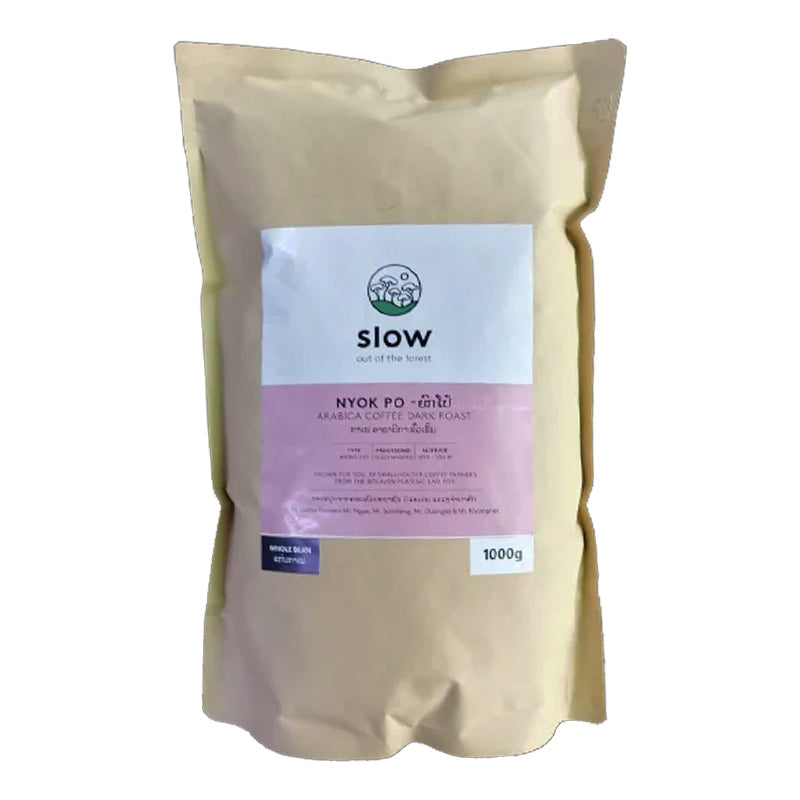 Slow Coffee nyok po Arabica Coffee Dark roast 1000g (Ground)