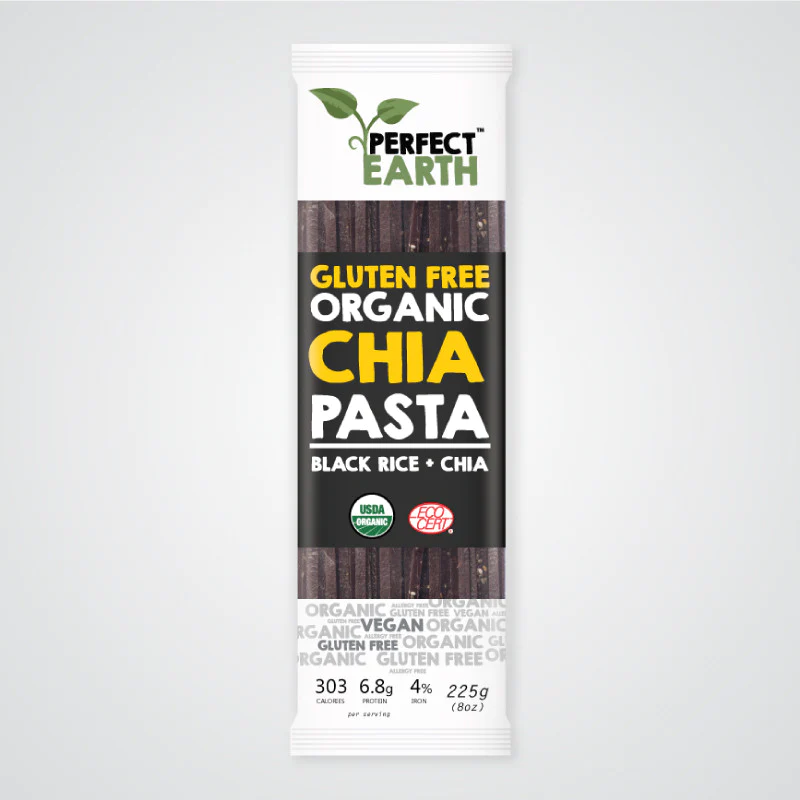 PERFECT EARTH Organic Black Rice Pasta with Chia 225 g