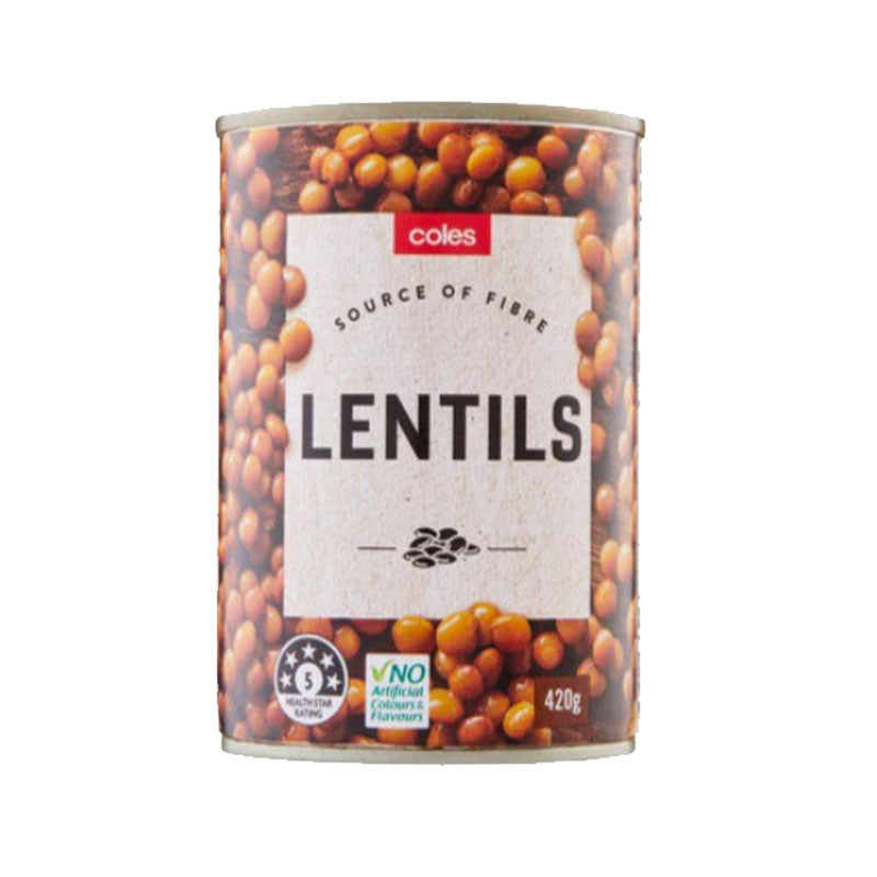 Coles Beans Lentils 420g