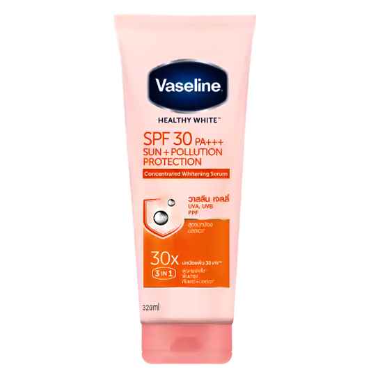 Vaseline Healthy White Sun + Pollution Protection Concentrated Whitening Serum SPF 30 PA++++ ຂະໜາດ 320ml