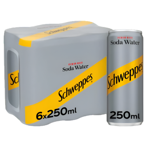 Schweppes Soda Water 320ML pack 6 cans