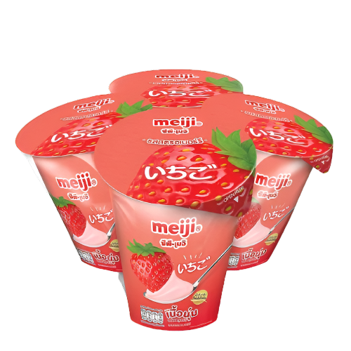 Meiji Strawberry  Flavour Yoghurt 135g Pack of 4pcs