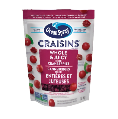 Ocean Spray Craisins Whole Dried Cranberries 1.8 kg