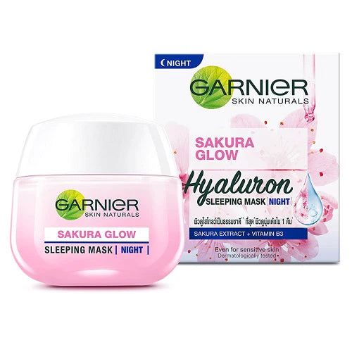 Garnier Sakura Glow Hyaluron Sleeping Mask Night 50ml.