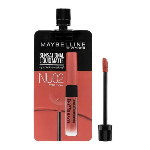 Maybelline New York Color Sensational Liquid Matte Mini Pack, 2 ml ( NU02 Strip it off )