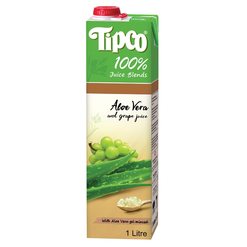 Tipco 100% Aloe Vera & Grape Juice 1L