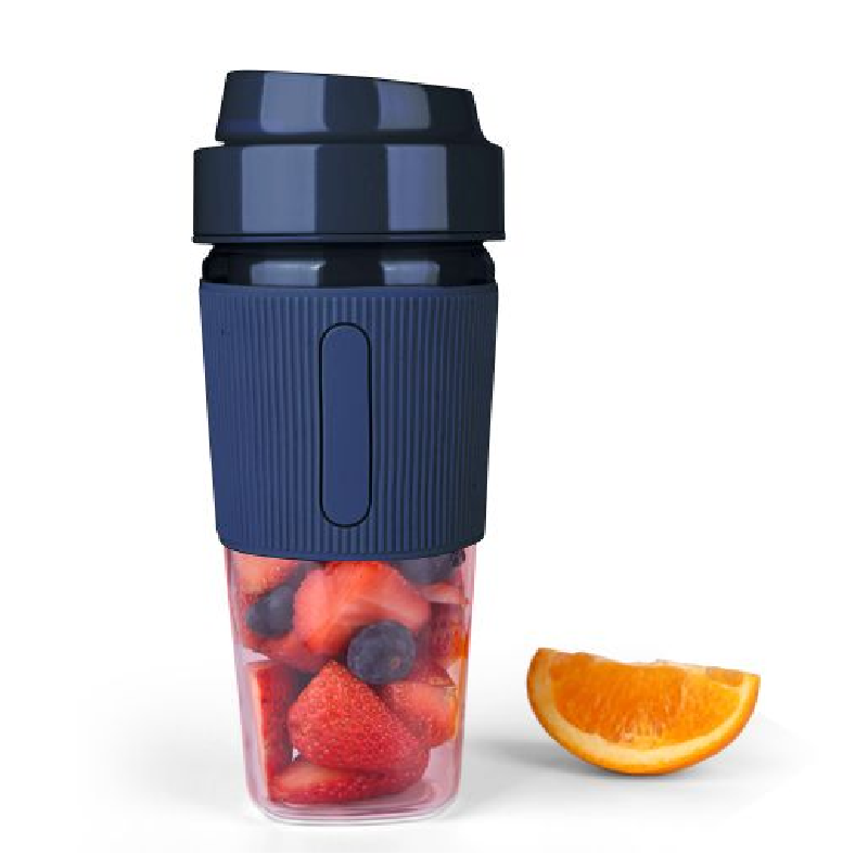 Portable Blender Fruit Juicer Cup Mini Cordless Personal Travel Mixer Smoothies Maker 300ML Stirring for Milk Shake (ສີຟ້າ) 