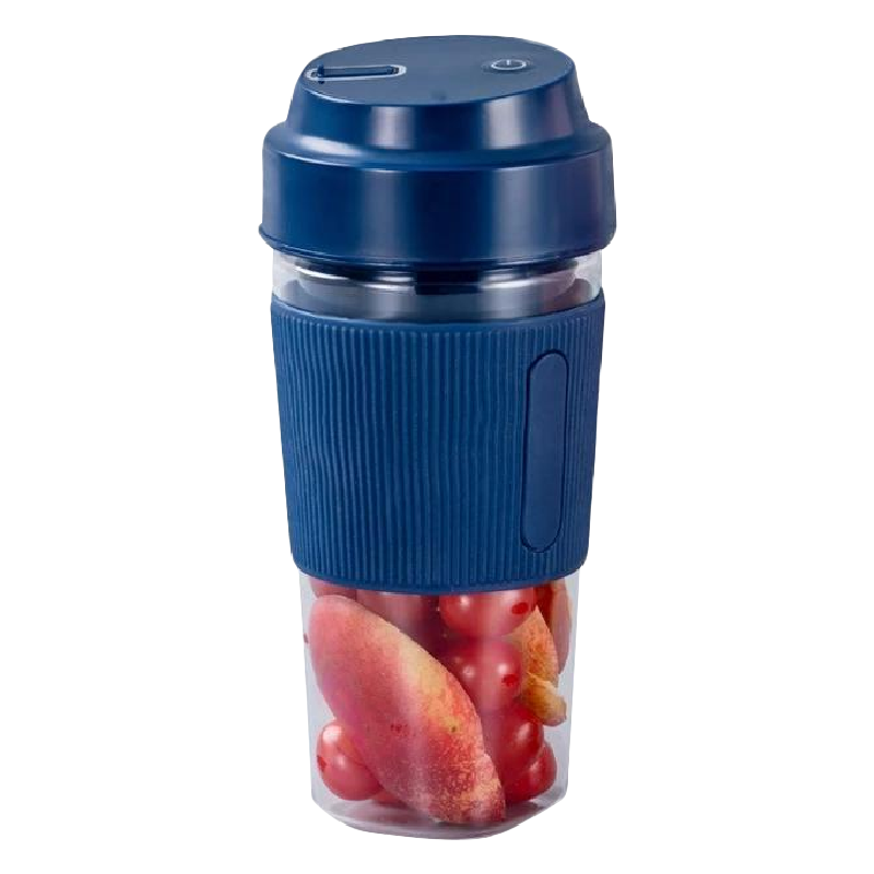 Portable Blender Fruit Juicer Cup Mini Cordless Personal Travel Mixer Smoothies Maker 300ML Stirring for Milk Shake (ສີຟ້າ) 