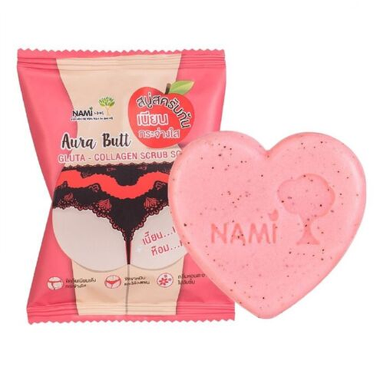 NAMI Aura Butt Gluta Collagen Scrub Soap White Buttocks Armpits Groin 60 g